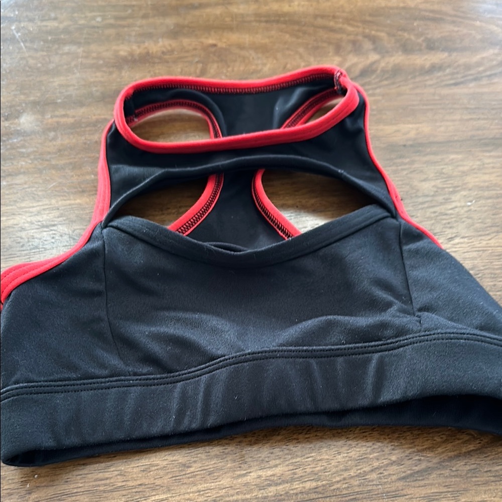 Jo and Jax Black & Red Sports Bra for dance!
